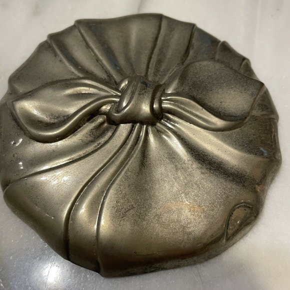 Vtg 50 Godinger Silver Glass Vanity Powder Puff - Picture 2 of 11